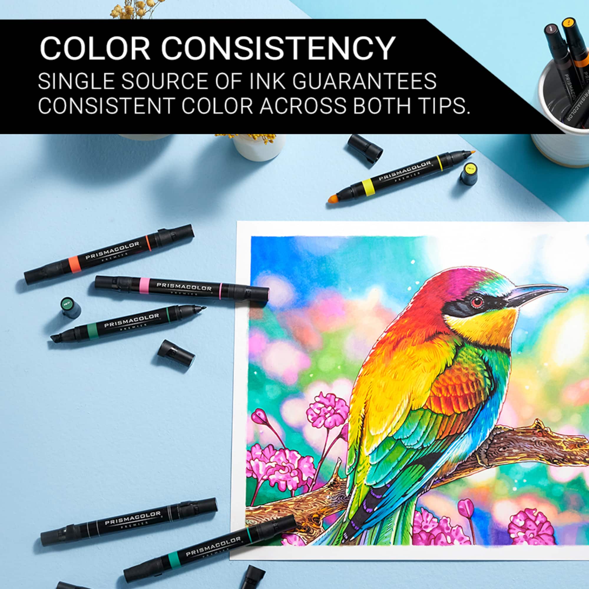 Prismacolor® Premier® Dual-Ended 72 Color Sunflower Box Art Marker Set